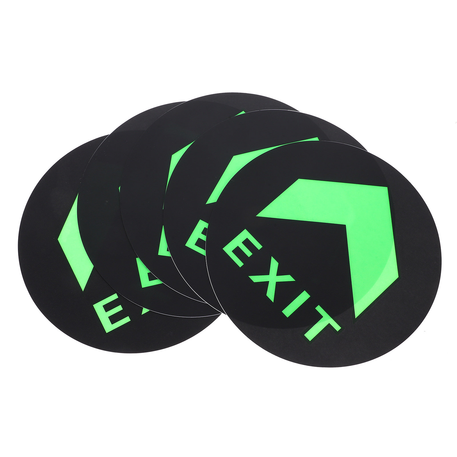 Emergency Exit Sign - 5Pcs Glow Exit Signs Floor Stickers