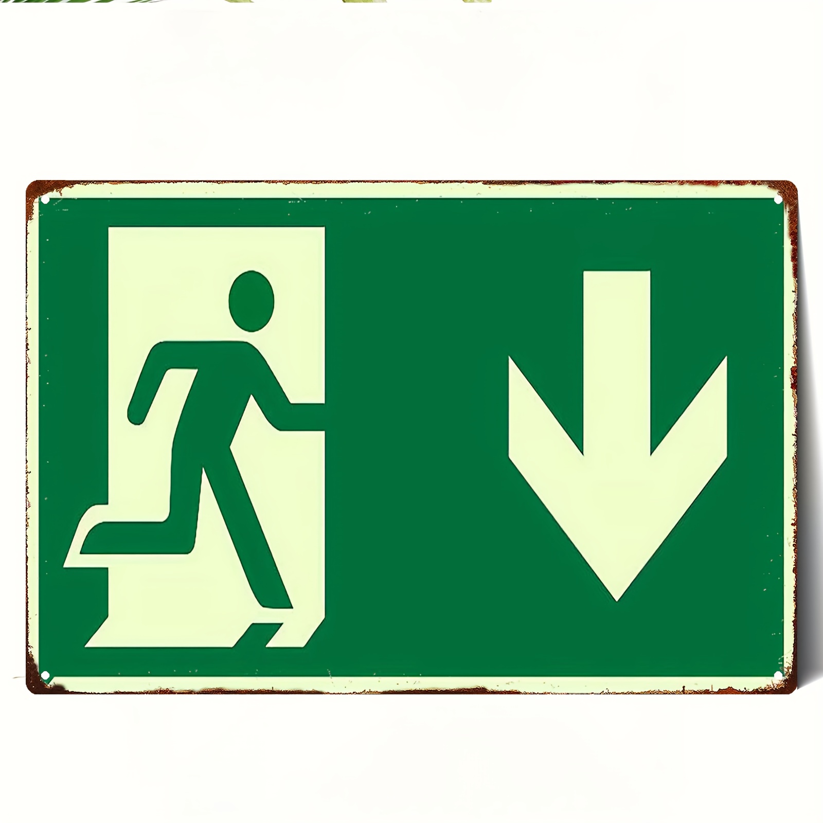 Emergency Exit Sign - 2D Vintage Metal Iron Sign |