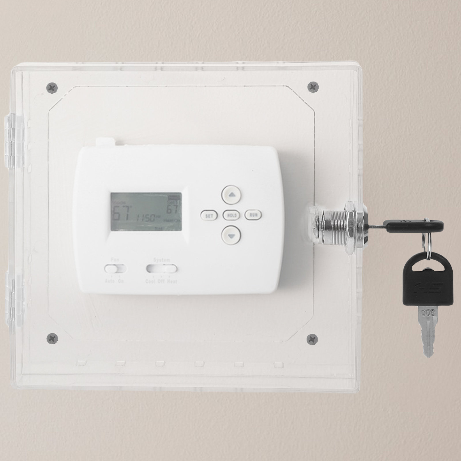 Lockbox Key Secure - Lock Key Acrylic Thermostat Lock Box