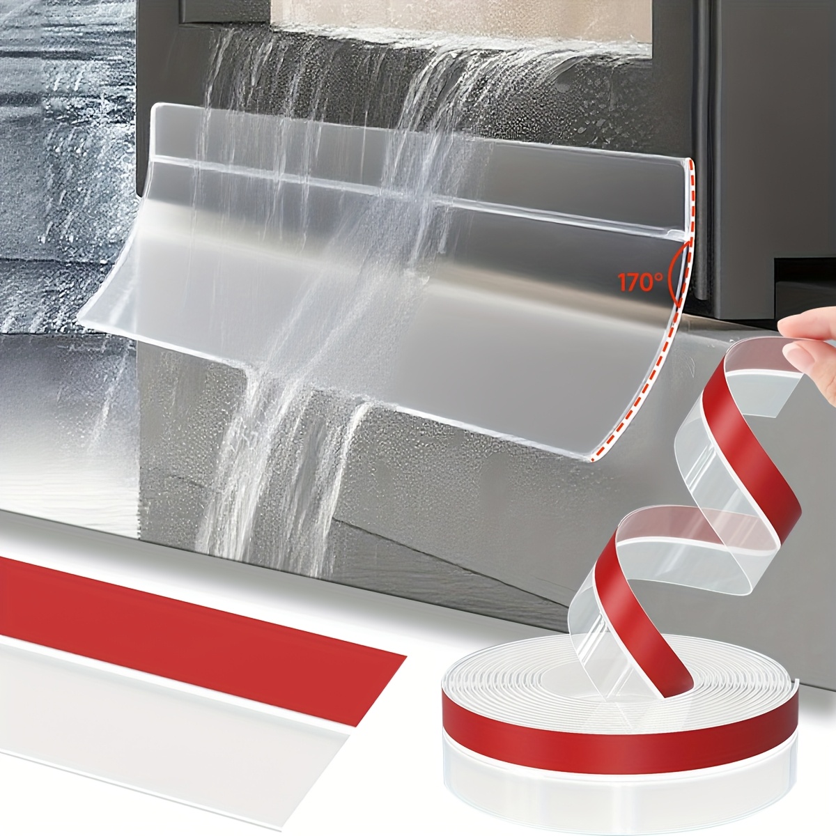 Window Lock Bar - 500cm Heavy-Duty Waterproof Rubber-Like Window &