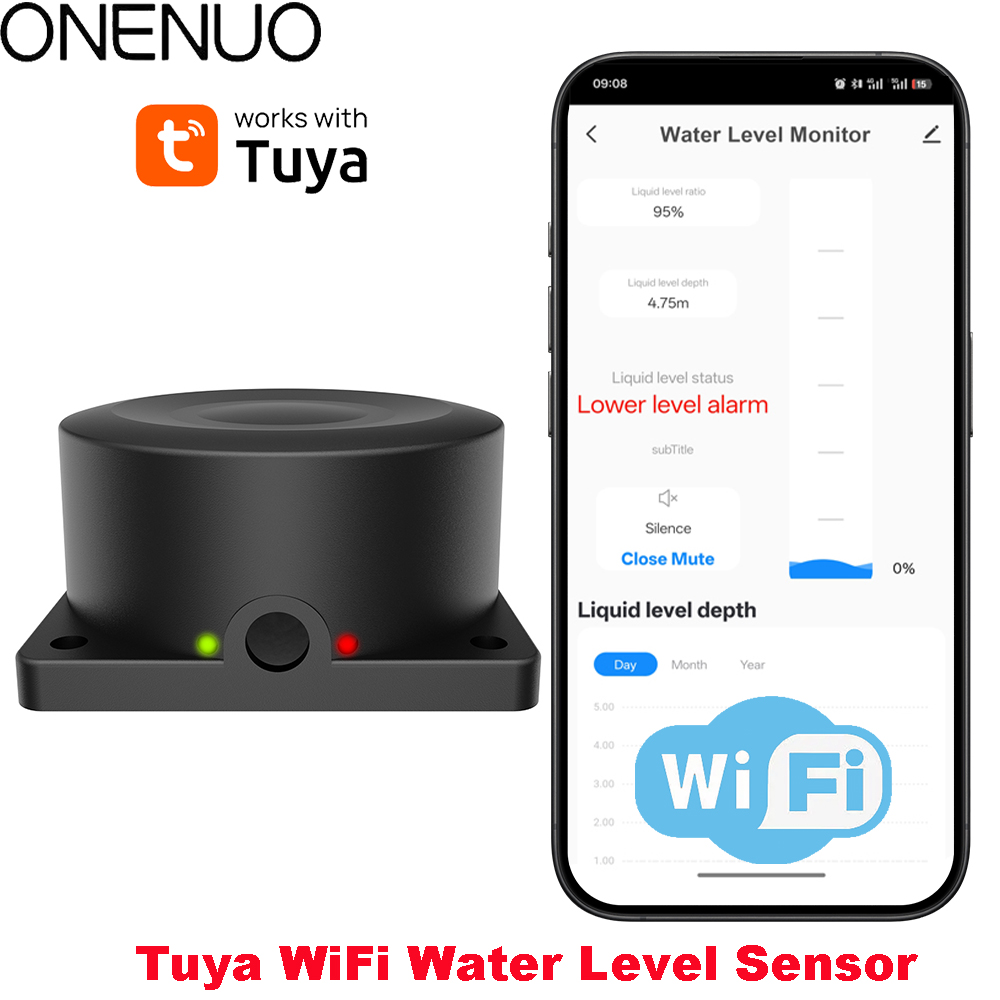 Water Alarm Sensor - ONENUO Liquid Level Sensor Oil Water