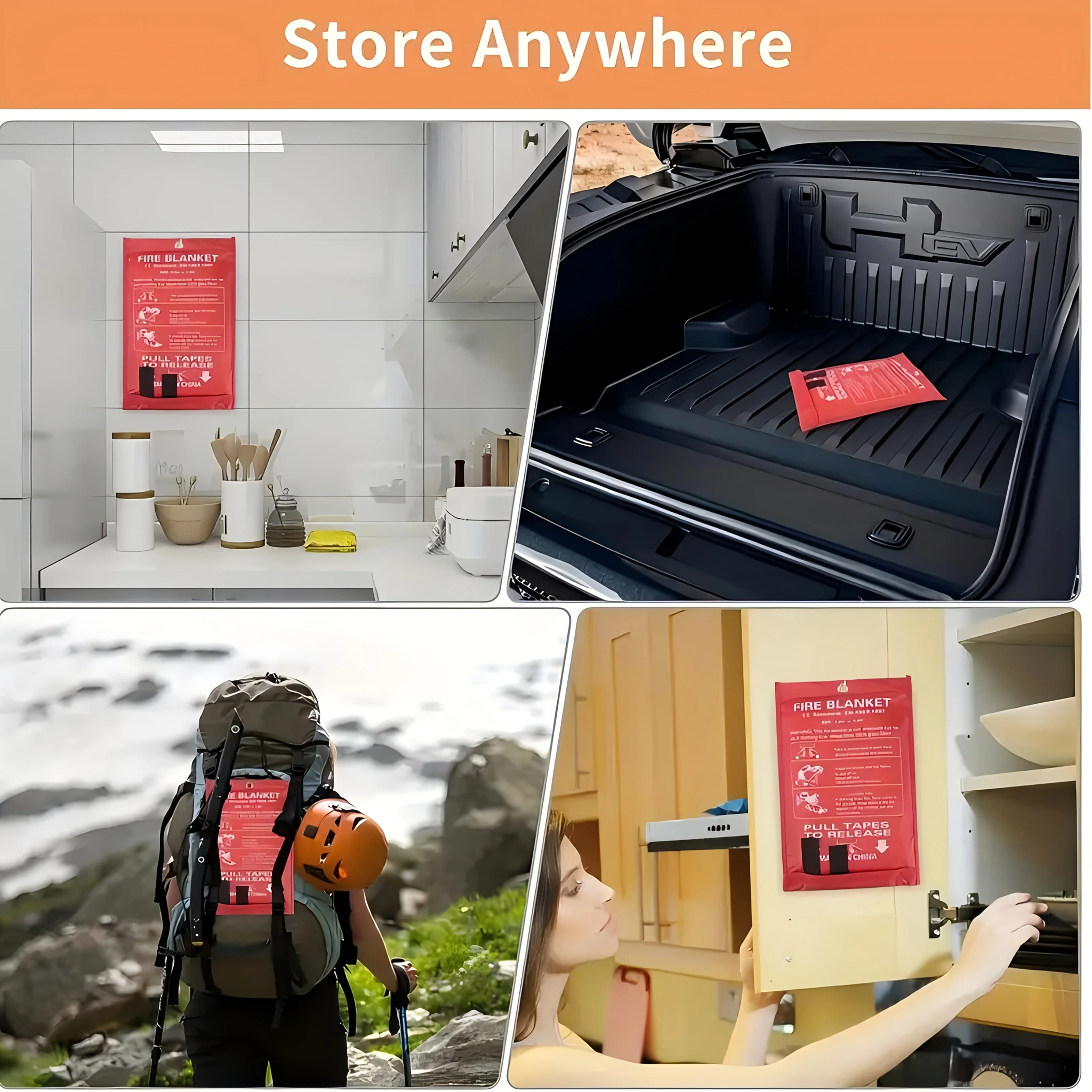 Fire Blanket Kitchen - Fiberglass Fire Blanket Emergency Flame Retardant