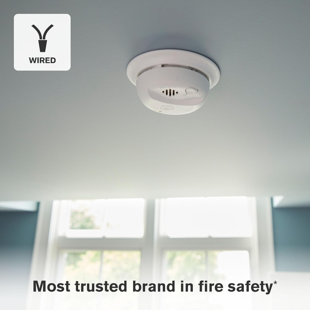 Smoke Detector Interconnected - Interconnected Hardwired Smoke Alarm Detector with