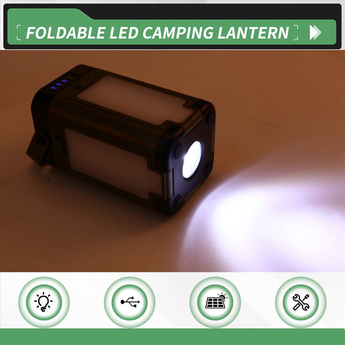 Power Outage Light - X08A Foldable LED Camping Lantern Solar