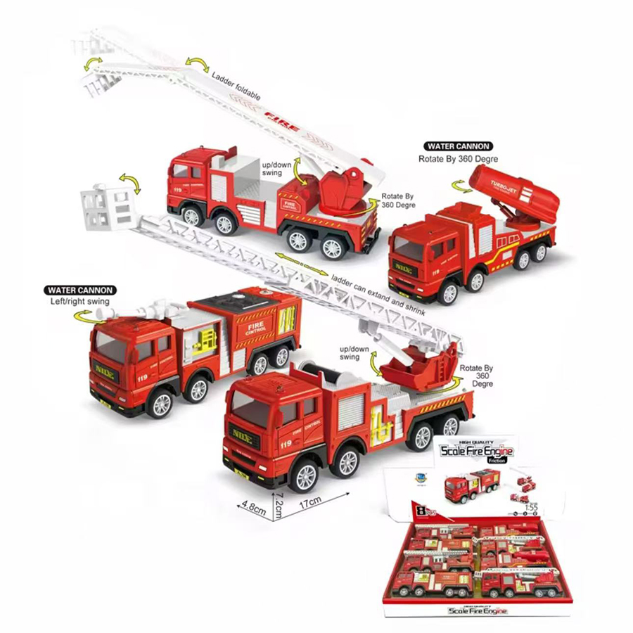 Fire Escape Ladder - 1pc-Alloy Fire Truck 1:32 Simulation Firefighting