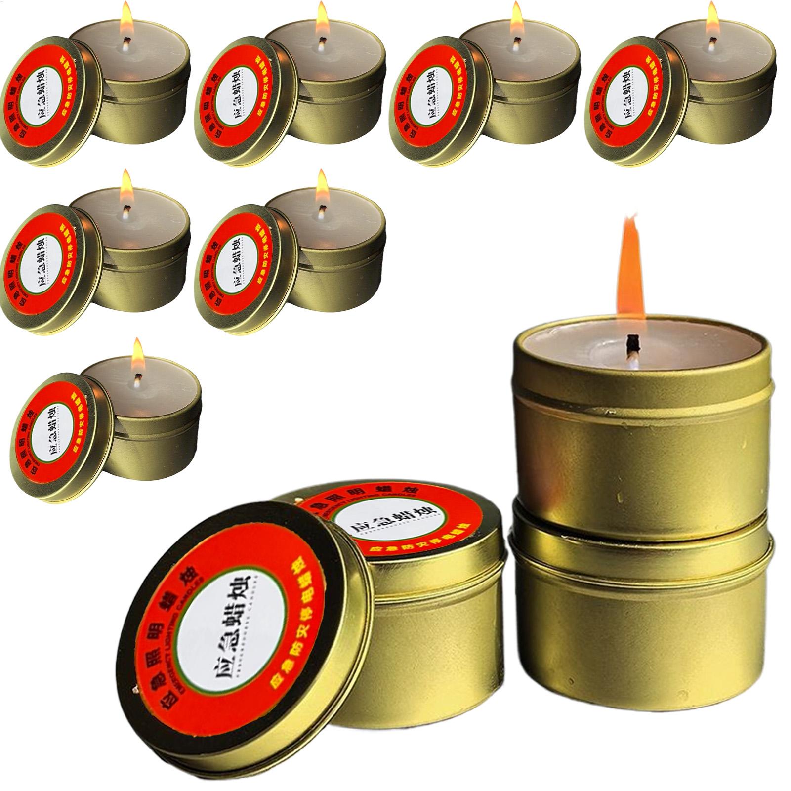 Power Outage Light - Long-Lasting Emergency Candles, 10pcs Unscented Flameless