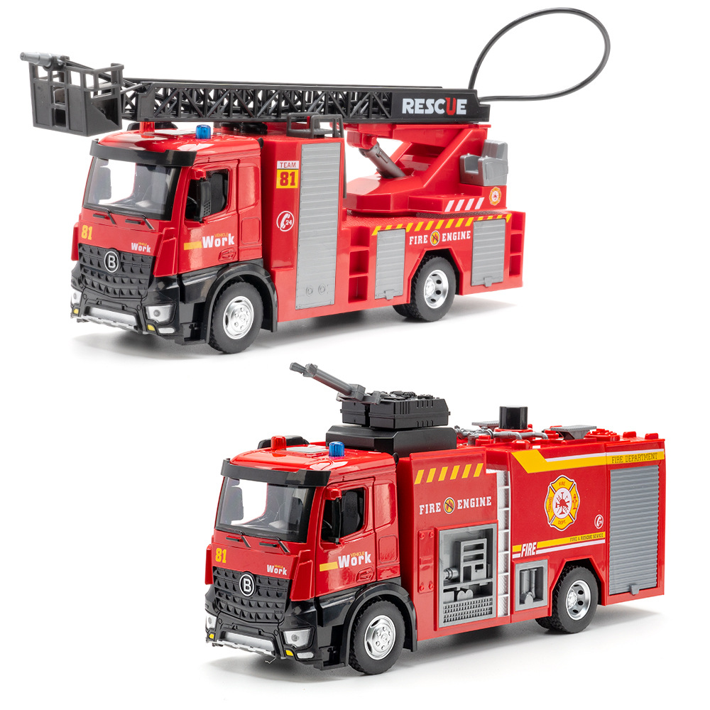 Fire Escape Ladder - 1:18 Cloud Ladder Trucks Sprinkler Alloy