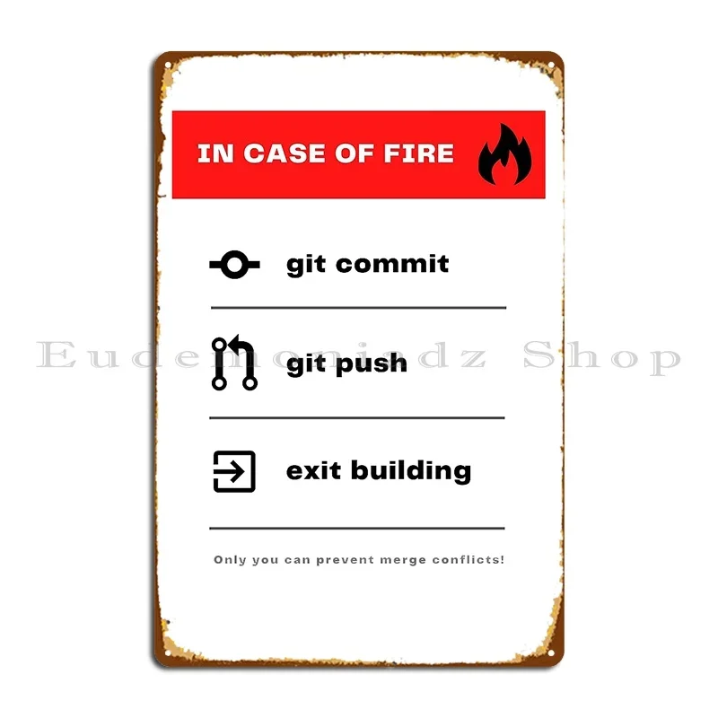 Emergency Exit Sign - In Case Of Fire Git Commit