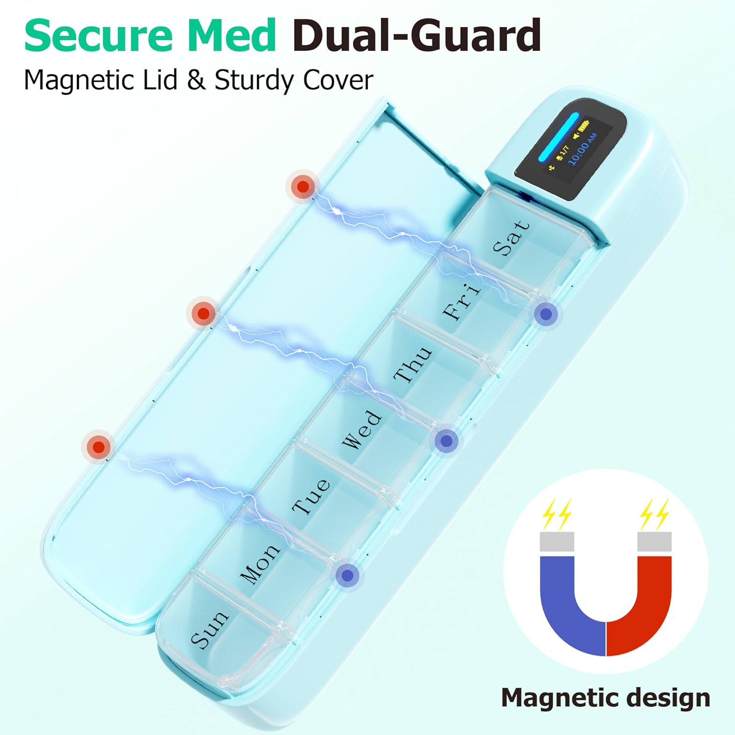 Smart Pill Organizer with Alar - đánh giá và giá Medicine Cabinet Lock