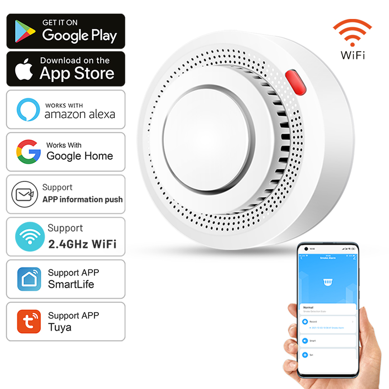 Tuya Smart WiFi Smoke Sensor F - đánh giá và giá Smoke Detector Interconnected