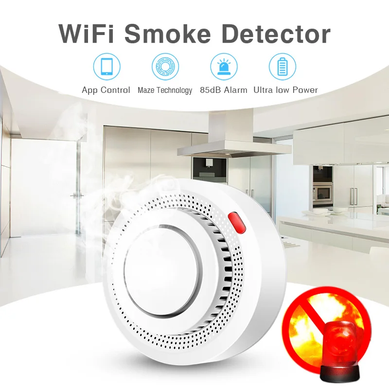 Tuya Smart WiFi Smoke Sensor F - đánh giá và giá Smoke Detector Interconnected