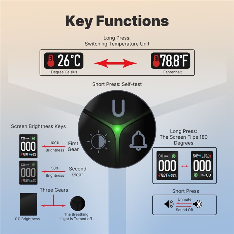 Built-In CO Monitor Alarm Soun - đánh giá và giá Co Detector Plug