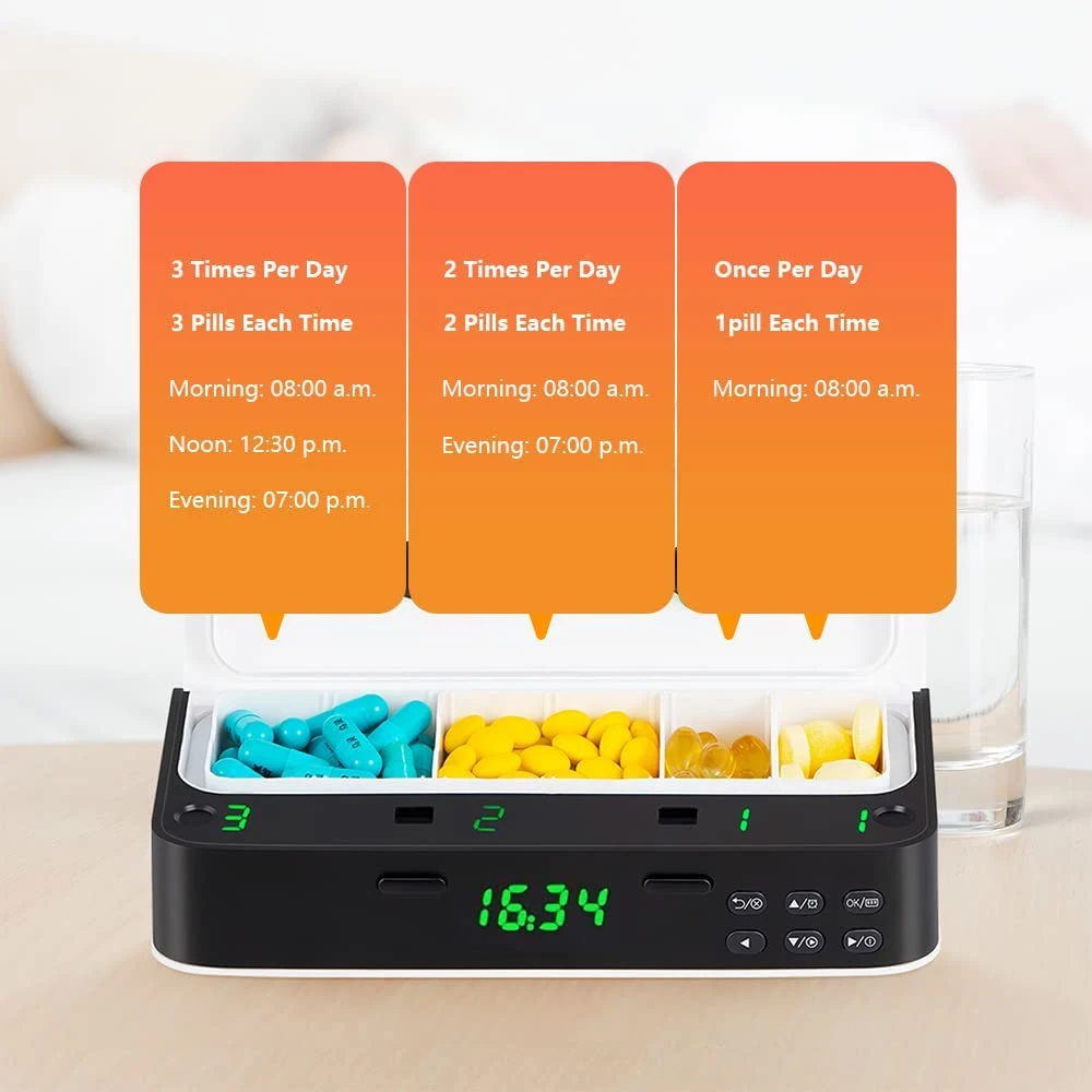 Pill Dispenser with Alarm Dail - đánh giá và giá Medicine Cabinet Lock