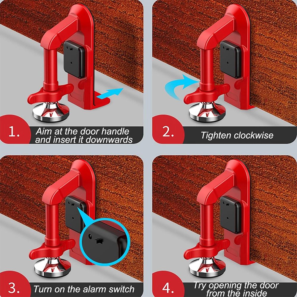 Battery Powered Alarm Door Sto - đánh giá và giá Door Stop Alarm