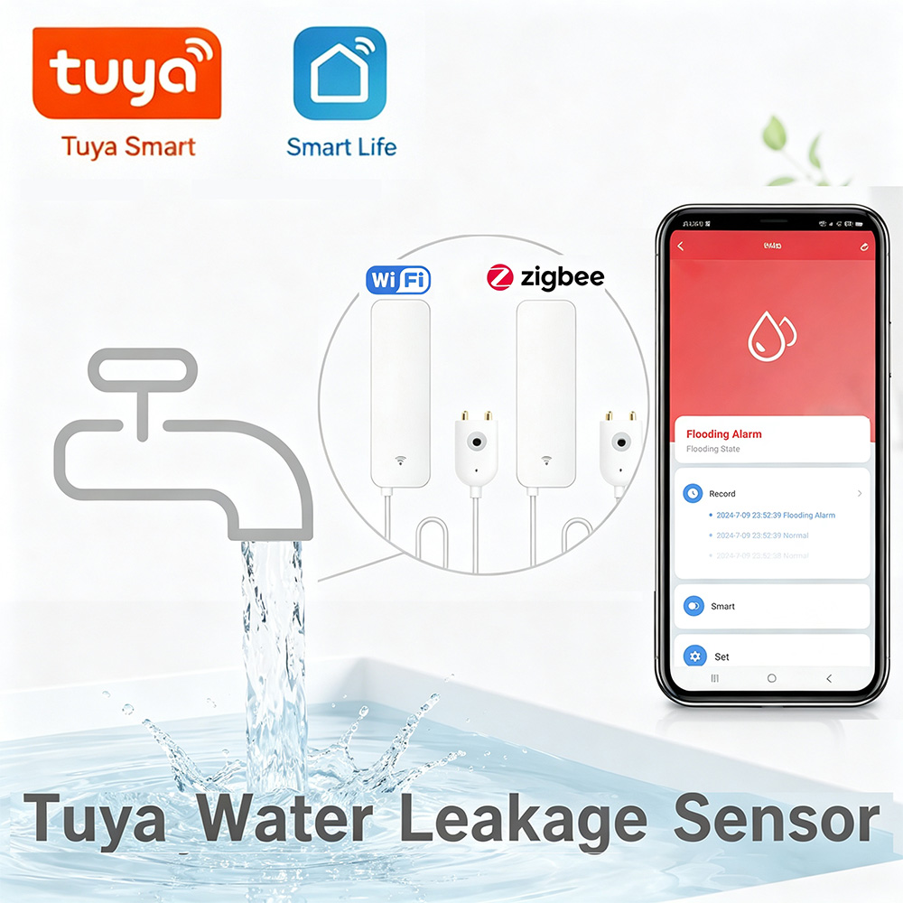 ZigBee WiFi Water Leak Sensor  - đánh giá và giá Water Alarm Sensor