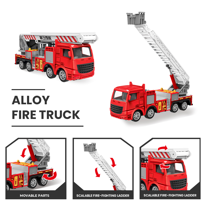 1:55 Diecast Fire Truck Model  - đánh giá và giá Fire Escape Ladder