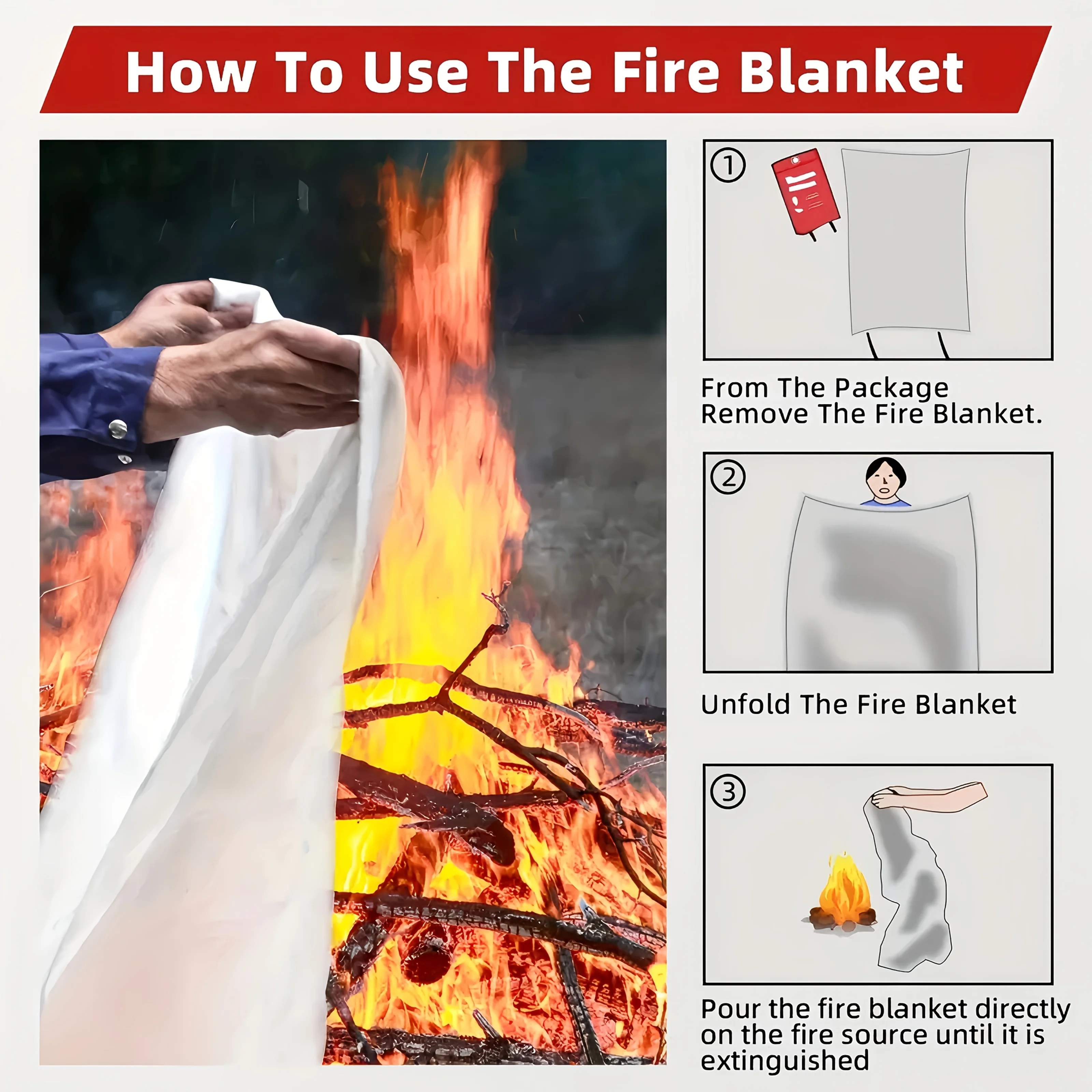 Fiberglass Fire Blanket Emerge - đánh giá và giá Fire Blanket Kitchen