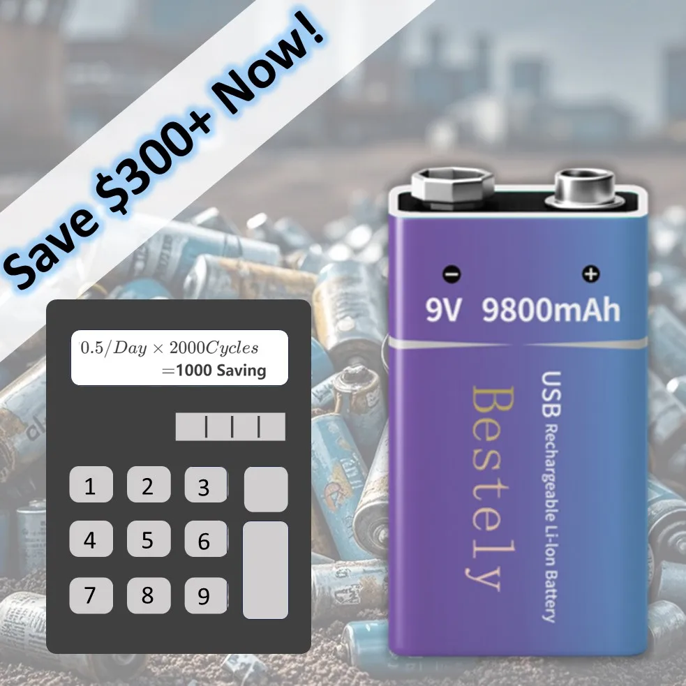 Rechargeable 9V Battery, 9800m - đánh giá và giá Smoke Detector Interconnected