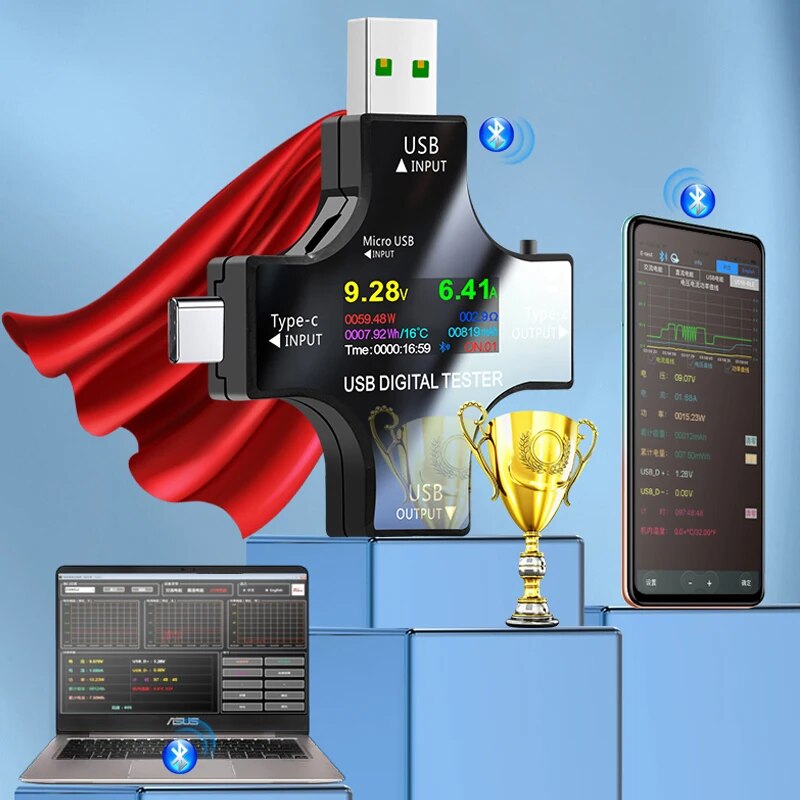 USB Tester DC Type-C PD Digita - đánh giá và giá Co Detector Plug