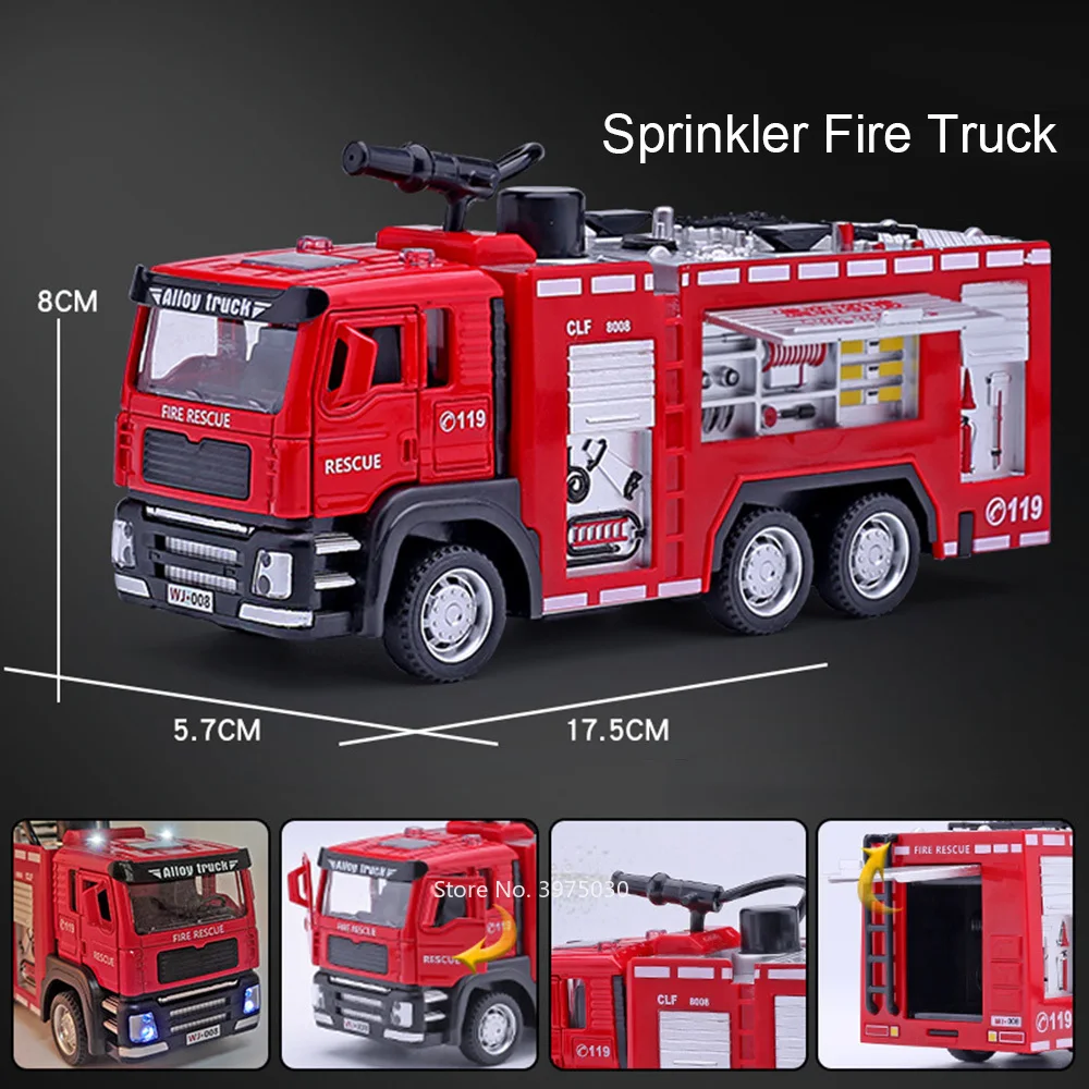 1/32 Fire Engine Car Toy Model - đánh giá và giá Fire Escape Ladder