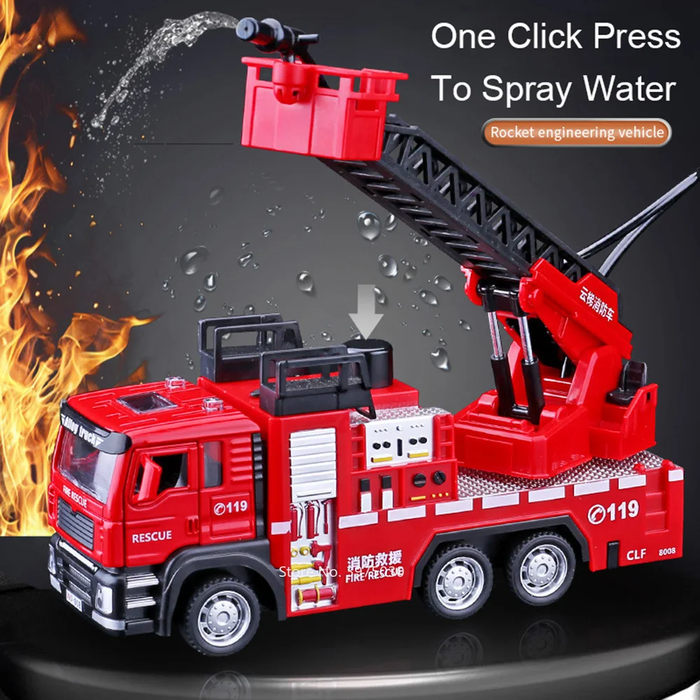 1/32 Fire Engine Car Toy Model - đánh giá và giá Fire Escape Ladder