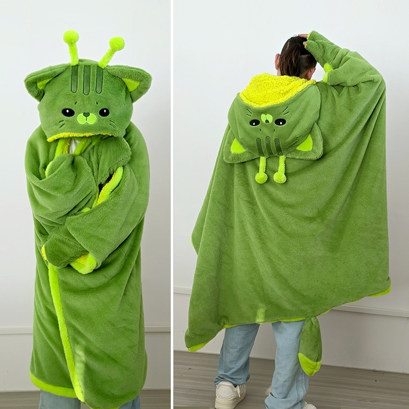 Cartoon Cute Alien Cat Hooded  - đánh giá và giá Fire Blanket Kitchen