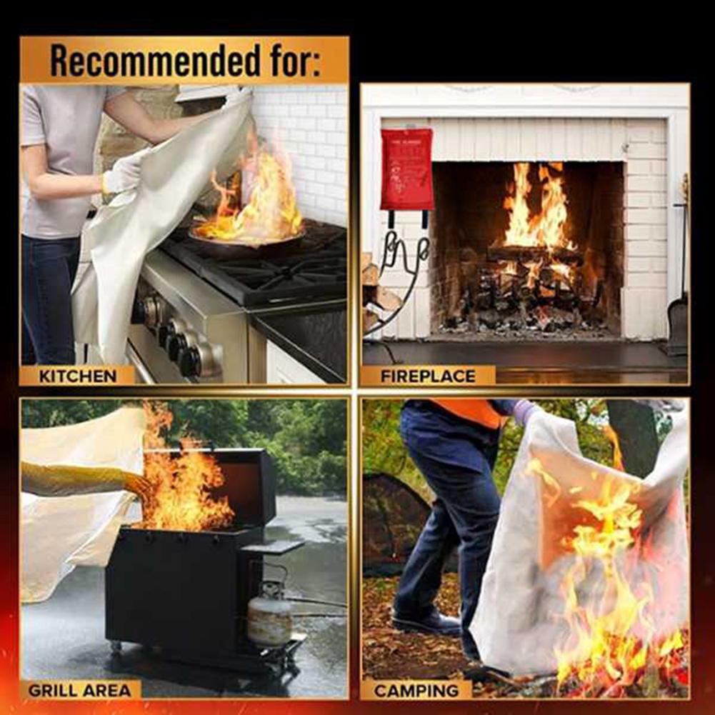 AED2-Emergency Fire Blanket, F - đánh giá và giá Fire Blanket Kitchen