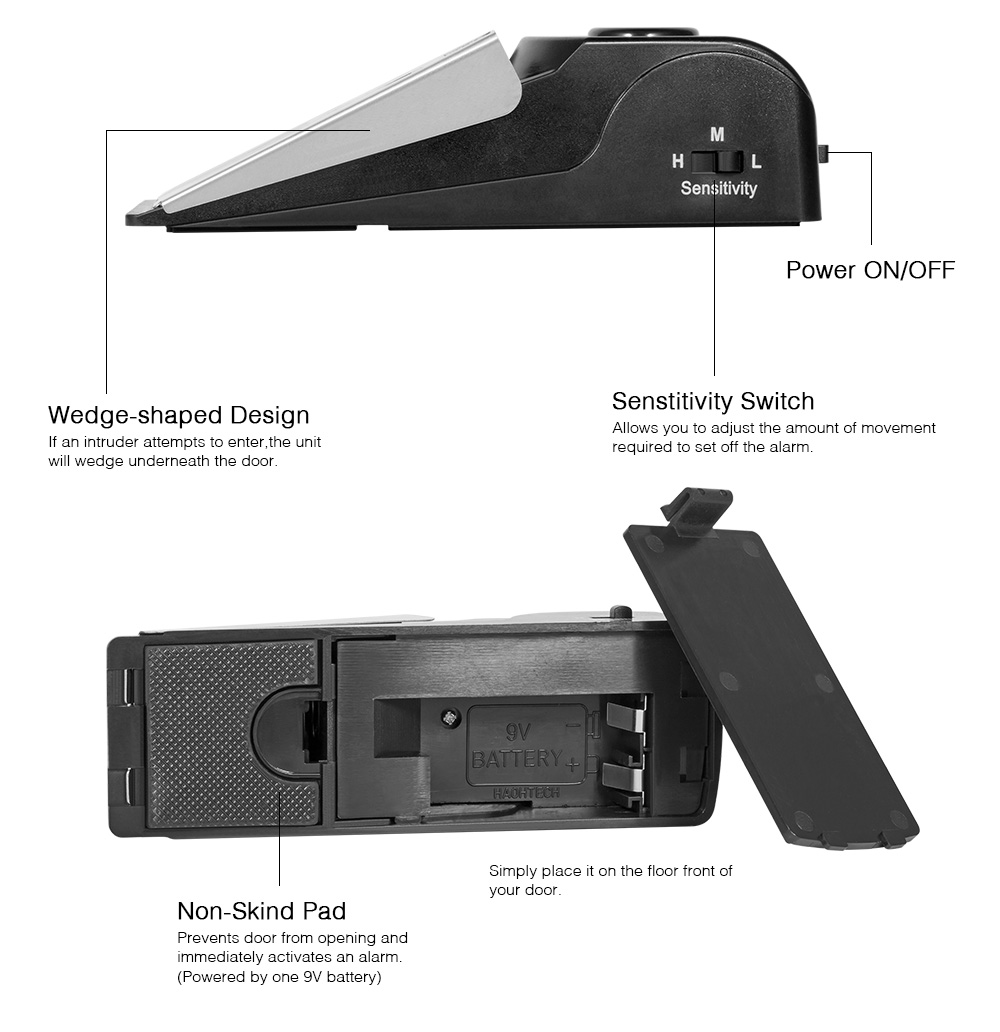Wireless Anti-theft Door Stop  - đánh giá và giá Door Stop Alarm
