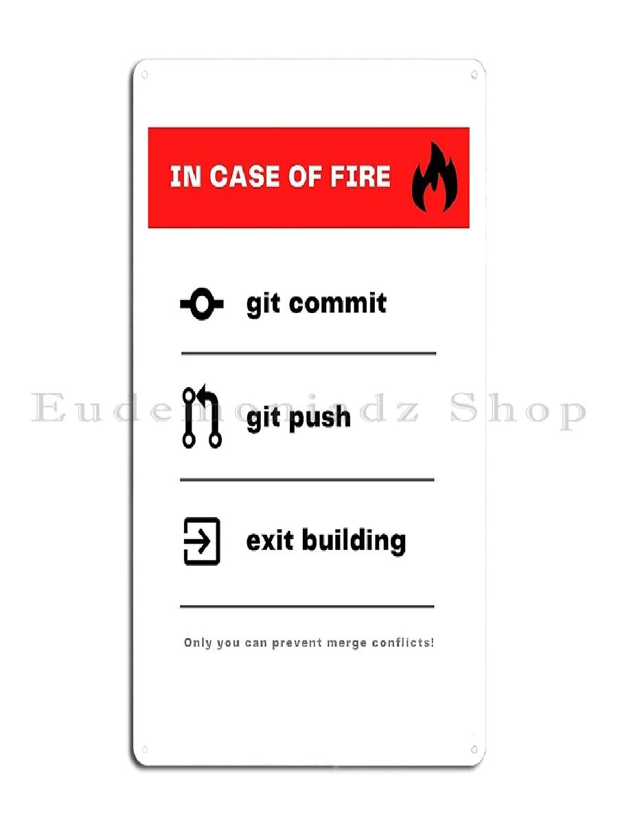 In Case Of Fire Git Commit Git - đánh giá và giá Emergency Exit Sign